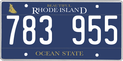 RI license plate 783955