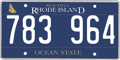 RI license plate 783964