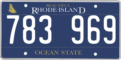 RI license plate 783969