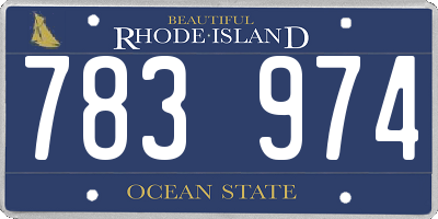 RI license plate 783974