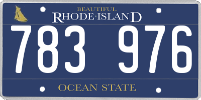 RI license plate 783976