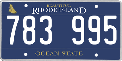 RI license plate 783995