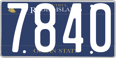 RI license plate 7840