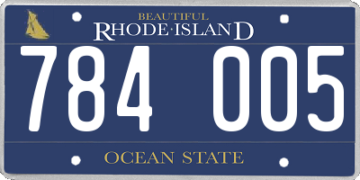 RI license plate 784005