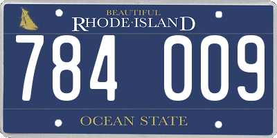 RI license plate 784009