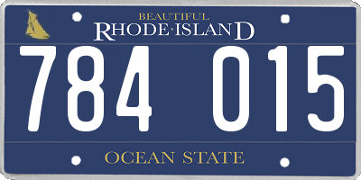 RI license plate 784015