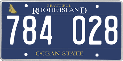 RI license plate 784028