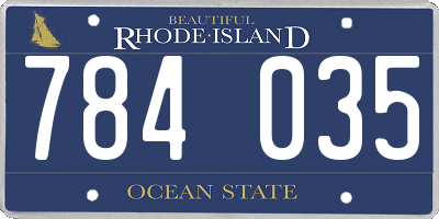 RI license plate 784035