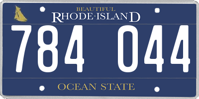 RI license plate 784044