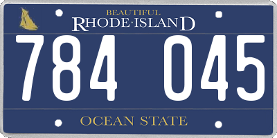 RI license plate 784045