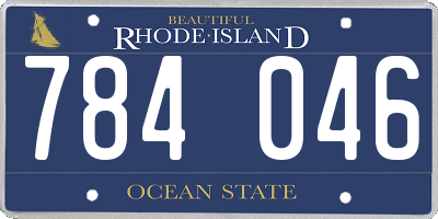 RI license plate 784046