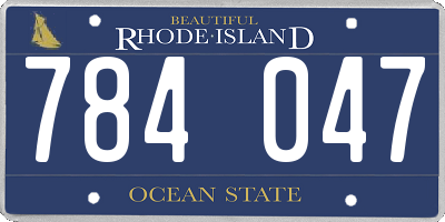 RI license plate 784047