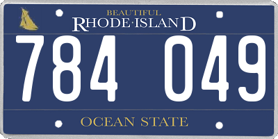 RI license plate 784049