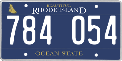 RI license plate 784054