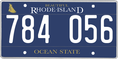 RI license plate 784056