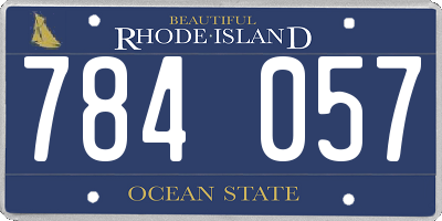 RI license plate 784057