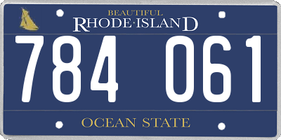 RI license plate 784061