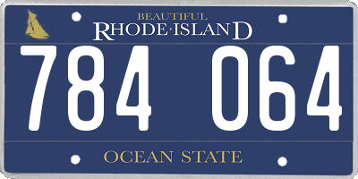 RI license plate 784064