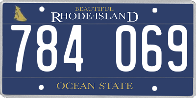 RI license plate 784069