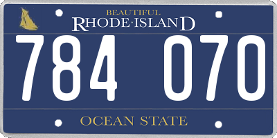 RI license plate 784070