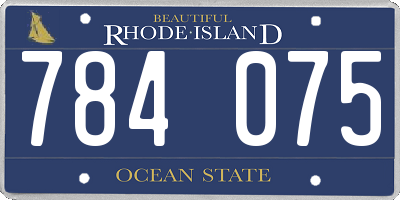 RI license plate 784075