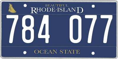 RI license plate 784077