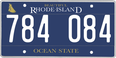 RI license plate 784084