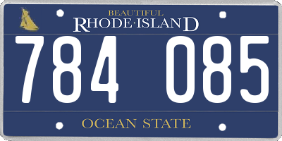 RI license plate 784085