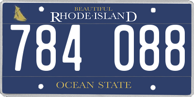 RI license plate 784088