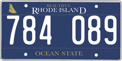 RI license plate 784089