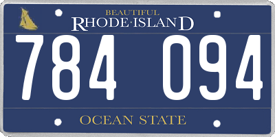 RI license plate 784094