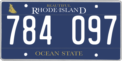 RI license plate 784097