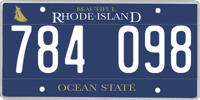 RI license plate 784098