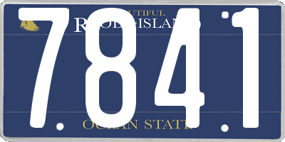 RI license plate 7841