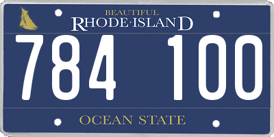 RI license plate 784100
