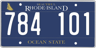 RI license plate 784101