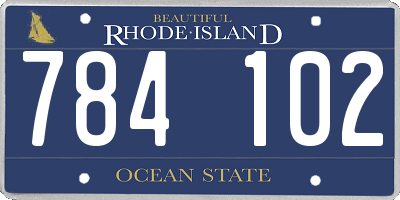 RI license plate 784102