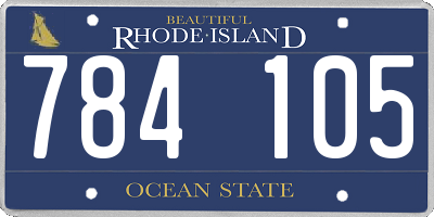 RI license plate 784105
