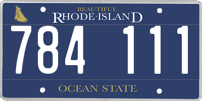 RI license plate 784111