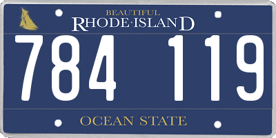 RI license plate 784119