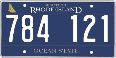RI license plate 784121