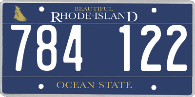 RI license plate 784122