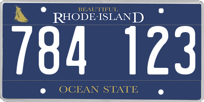 RI license plate 784123
