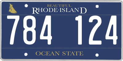 RI license plate 784124