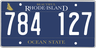 RI license plate 784127