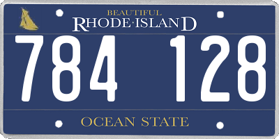 RI license plate 784128
