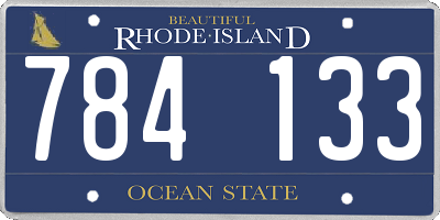 RI license plate 784133