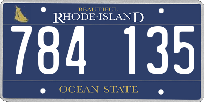 RI license plate 784135