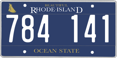 RI license plate 784141