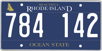 RI license plate 784142